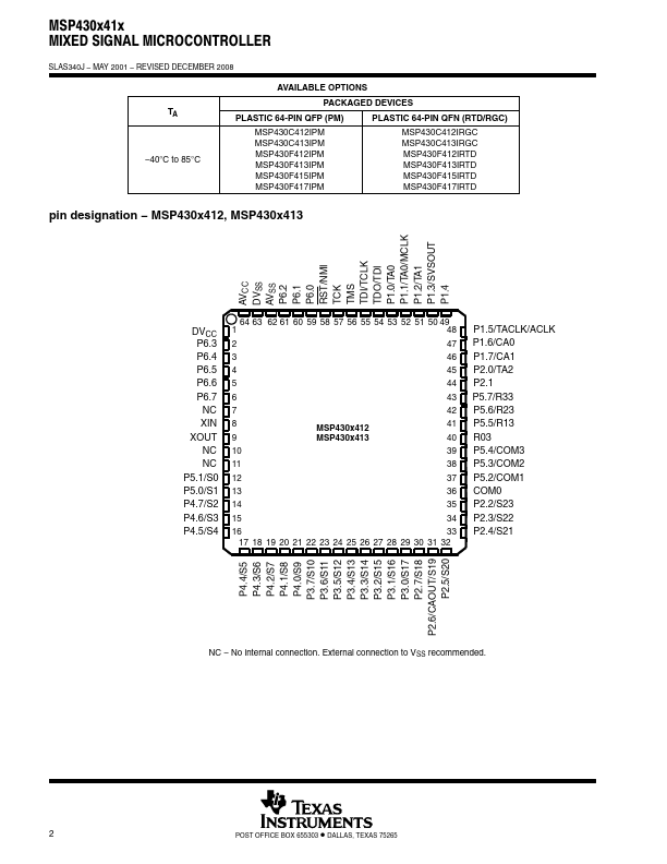 MSP430C412