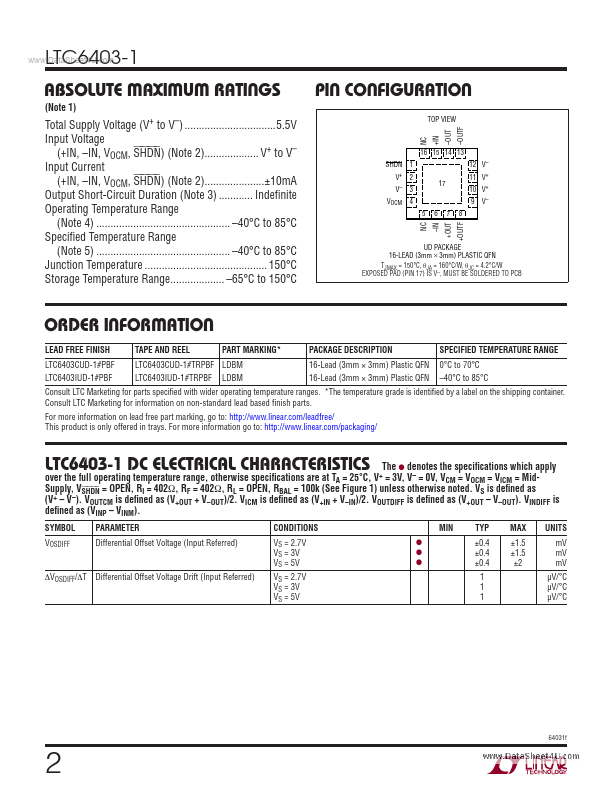 LTC6403-1