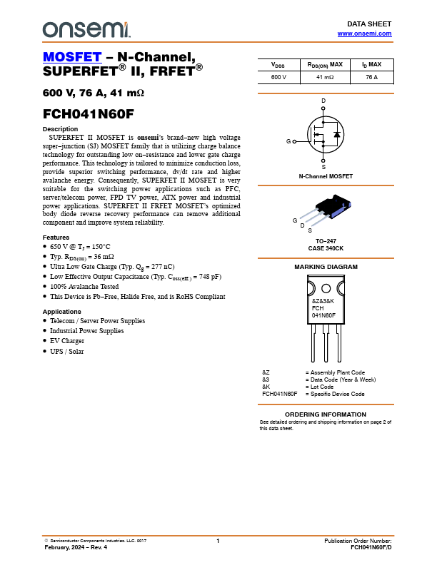 FCH041N60F