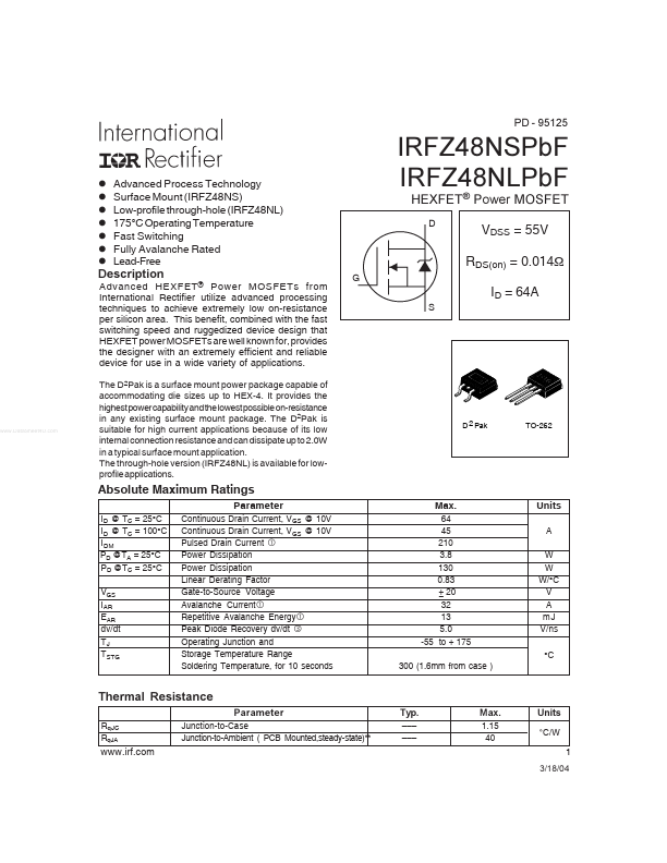 IRFZ48NSPBF