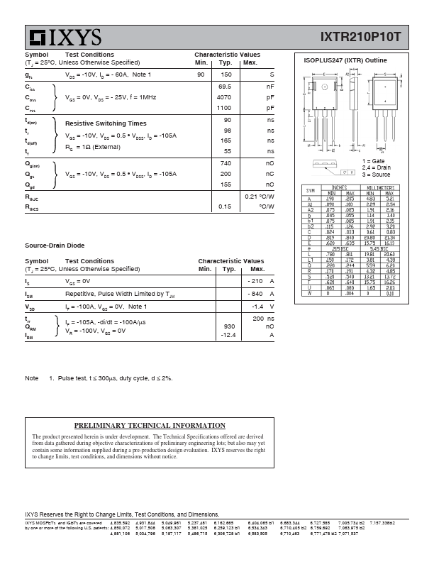 IXTR210P10T