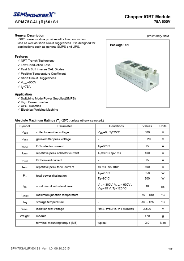 SPM75GAL601S1