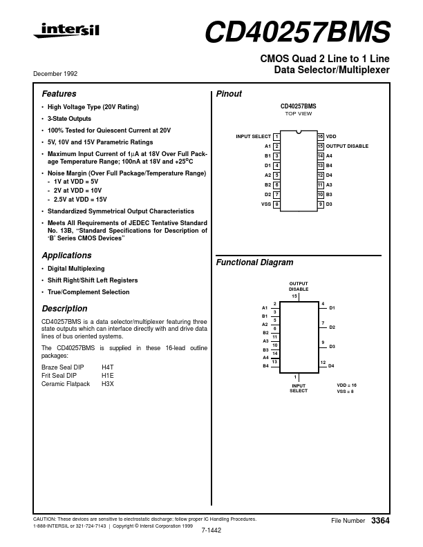 CD40257BMS