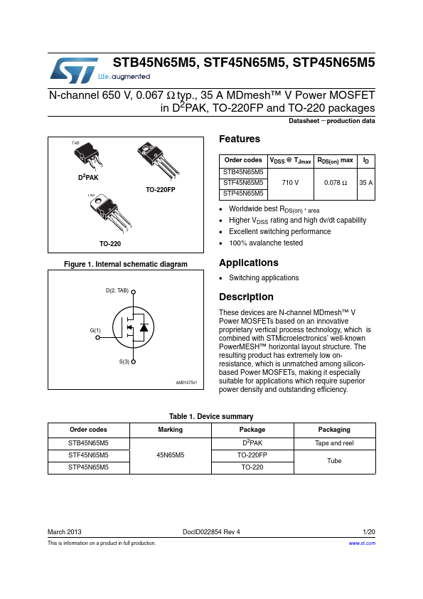 STF45N65M5