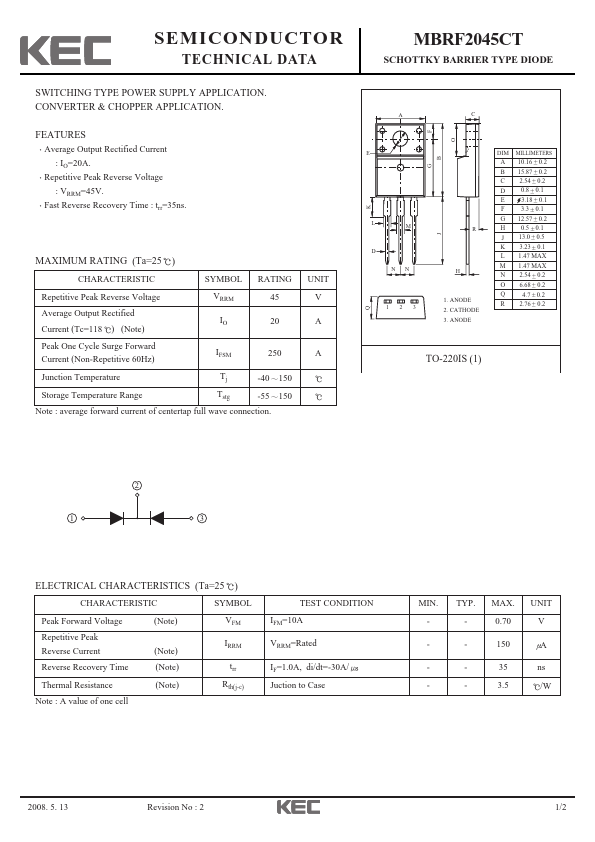 MBRF2045CT