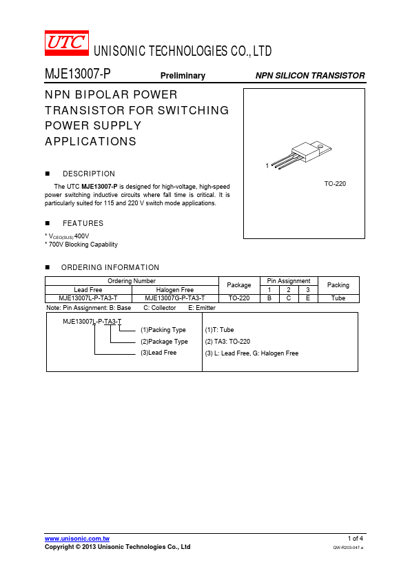 MJE13007-P