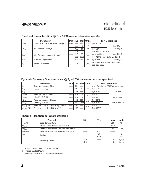 HFA25PB60PBF