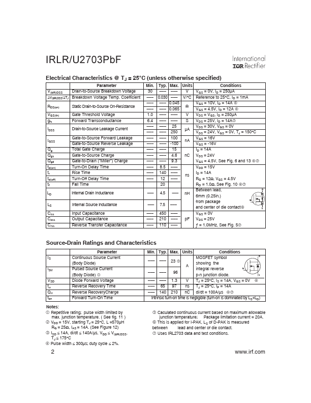 IRLU2703PBF