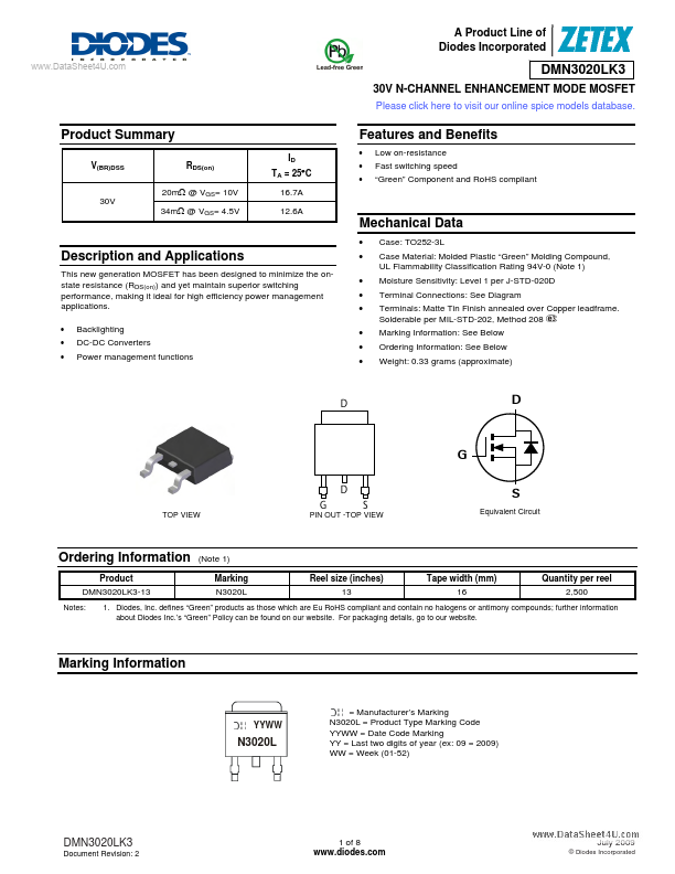 DMN3020LK3