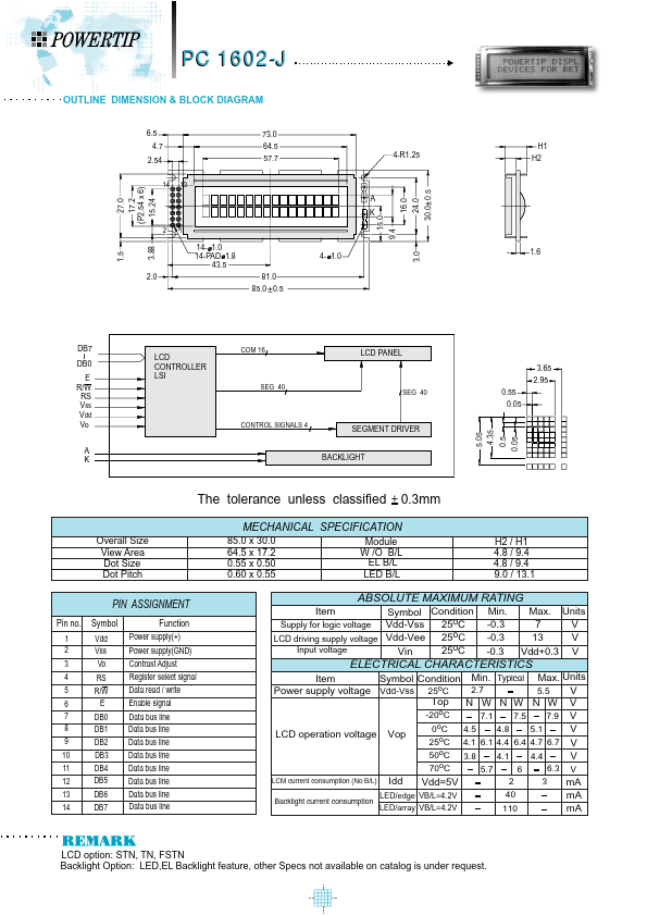 PC1602-J