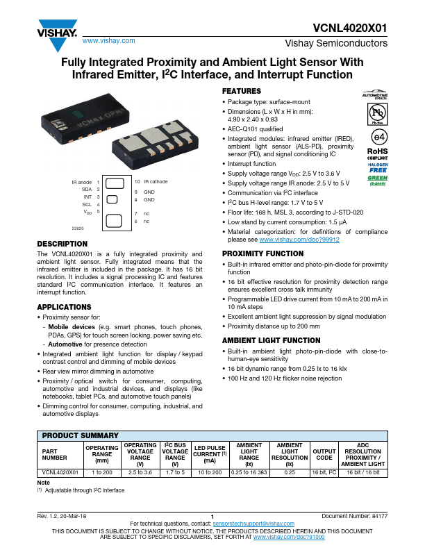 VCNL4020X01