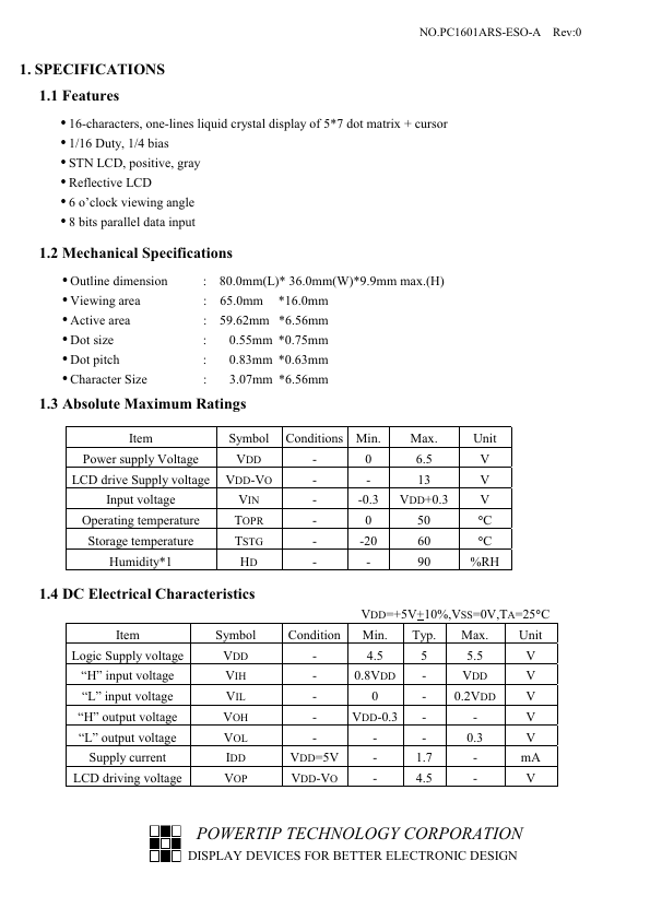 PC1601ARS-ESO-A-SO