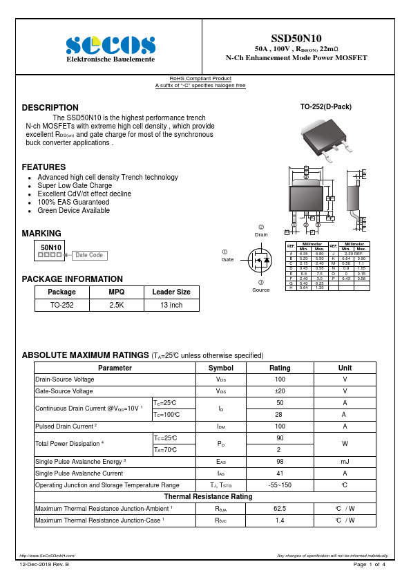 SSD50N10