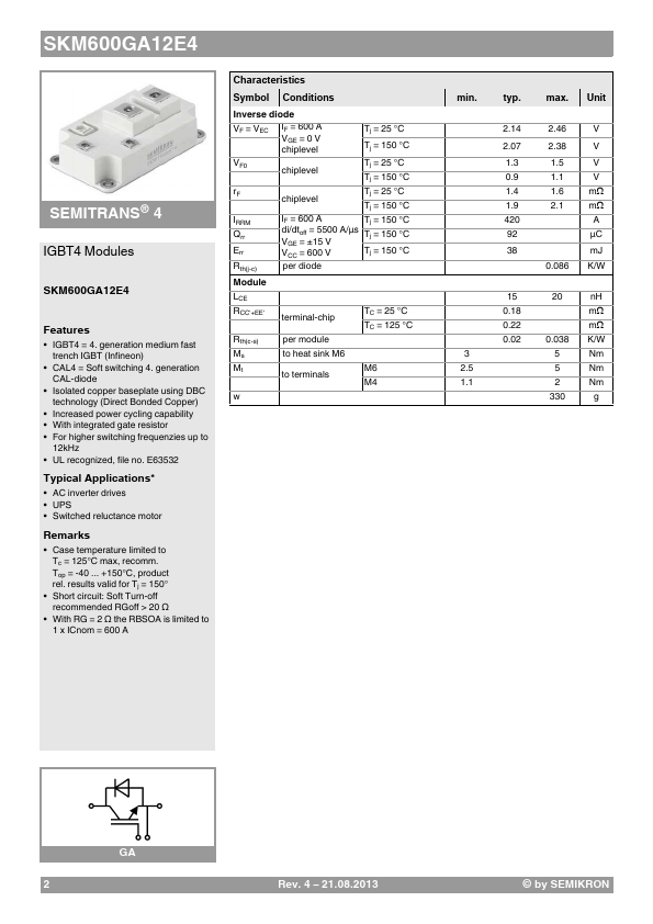 SKM600GA12E4