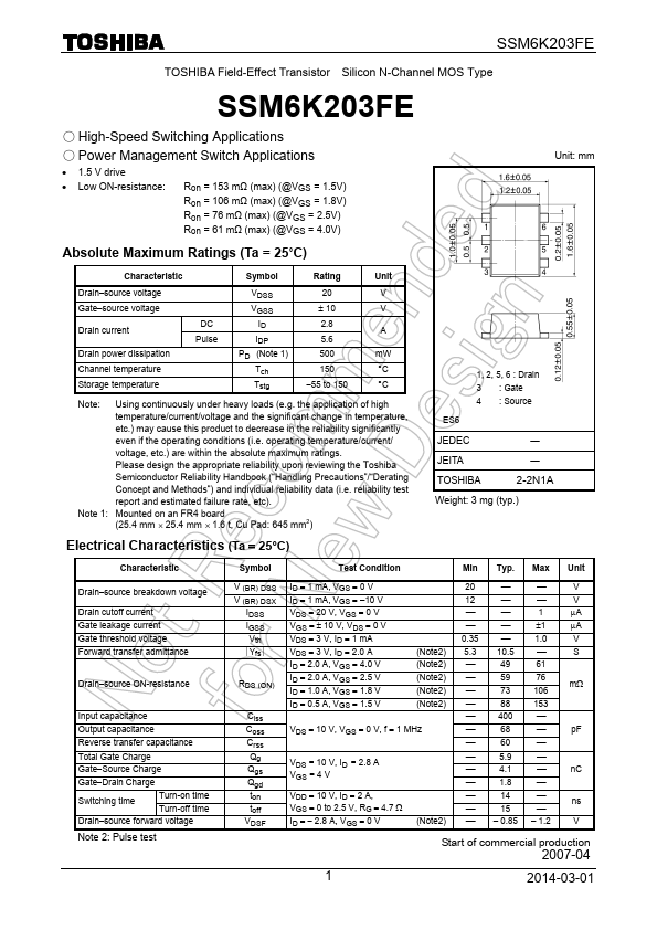 SSM6K203FE