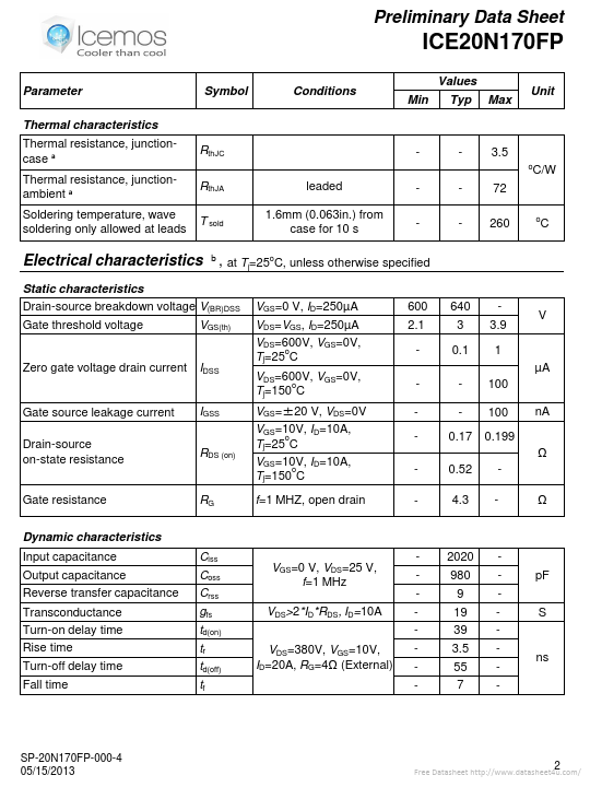 ICE20N170FP