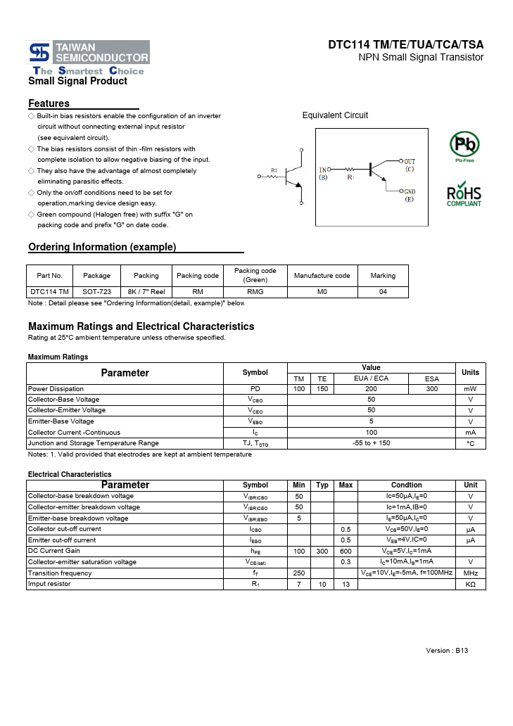 DTC114TE