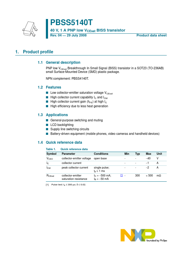 PBSS5140T