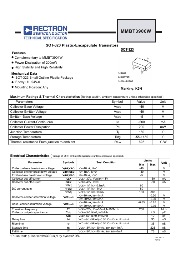 MMBT3906W