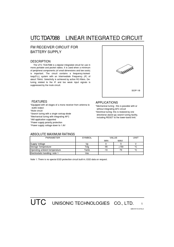 UTCTDA7088