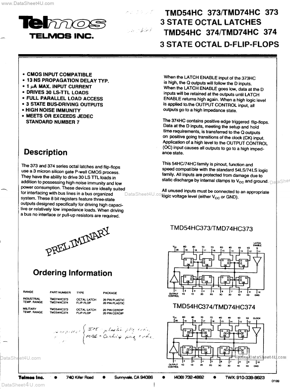 TMD74HC373