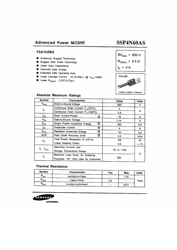 SSP4N60AS