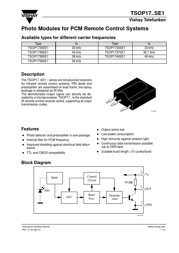 TSOP1733SE1