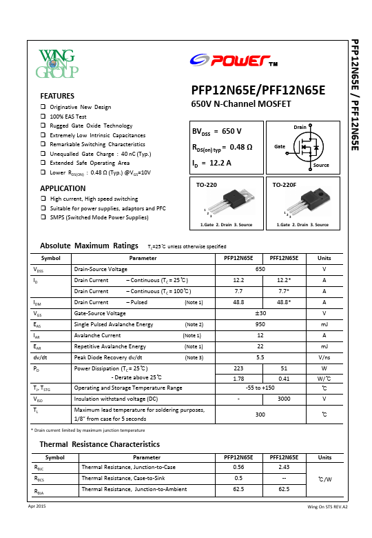 PFP12N65E