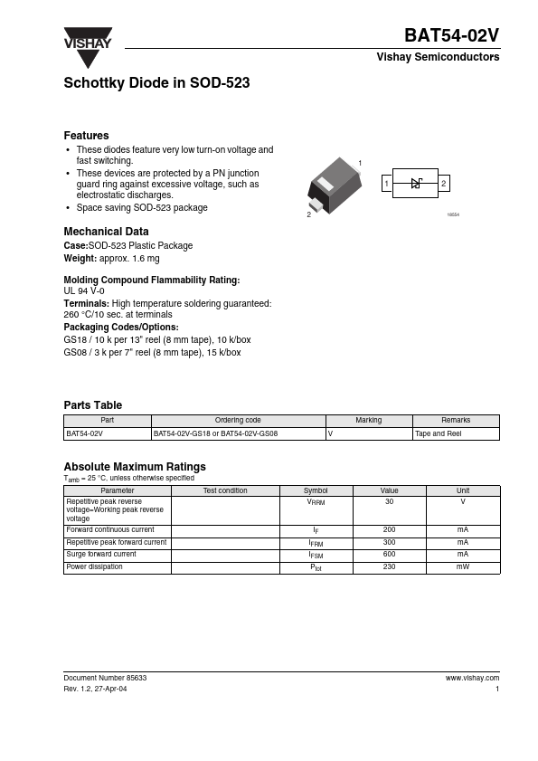 BAT54-02V