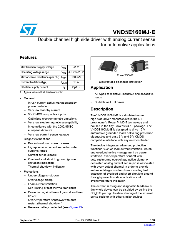 VND5E160MJ-E