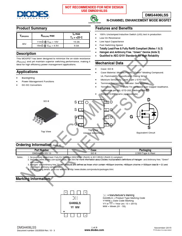 DMG4406LSS