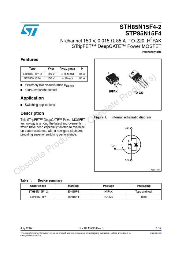 STH85N15F4-2