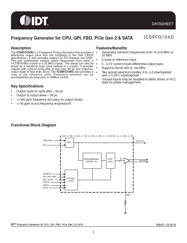 ICS9FG104D