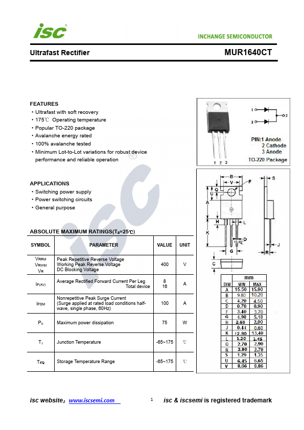 MUR1640CT