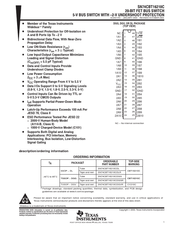 SN74CBT16210C