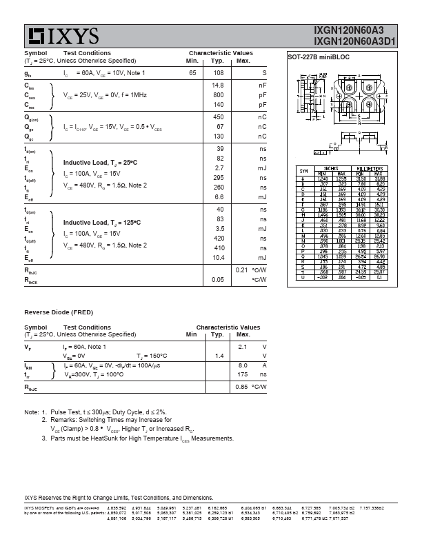 IXGN120N60A3D1