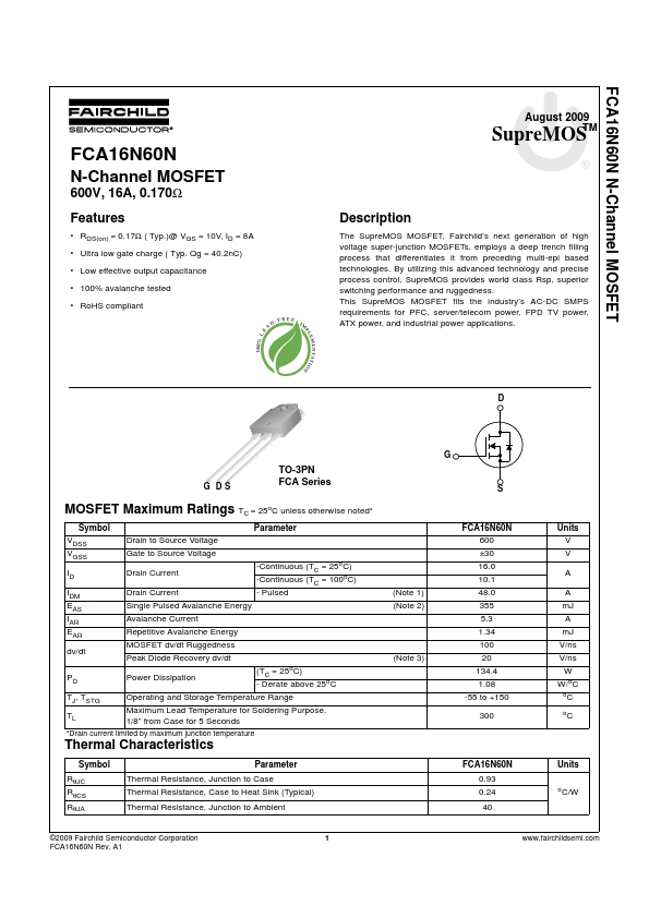 FCA16N60N