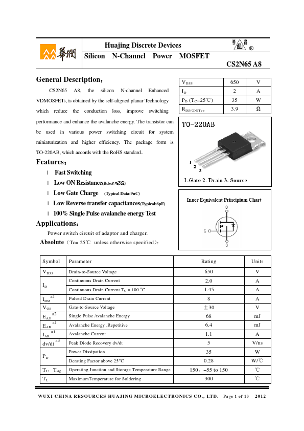 CS2N65A8