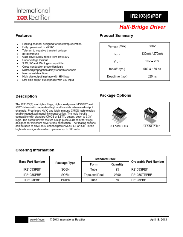 IR2103SPBF