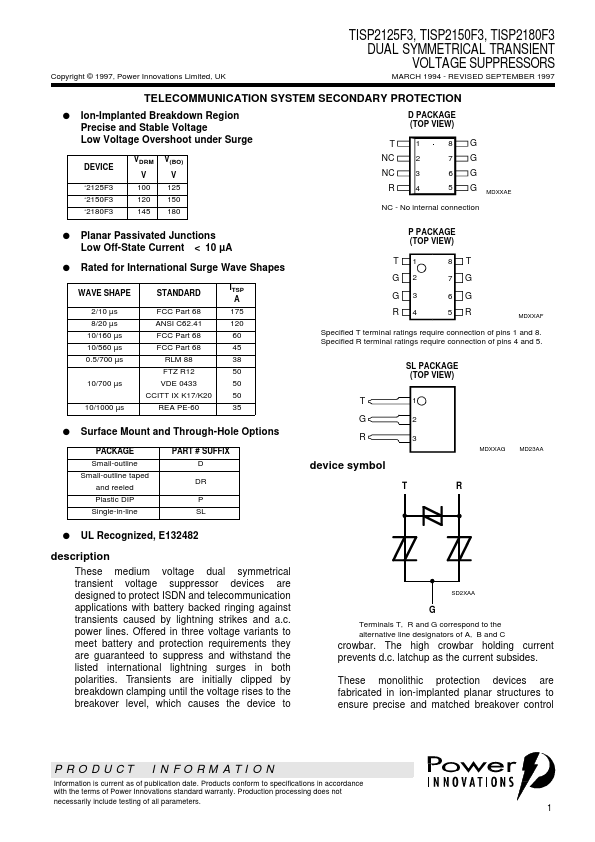 TISP2125F3