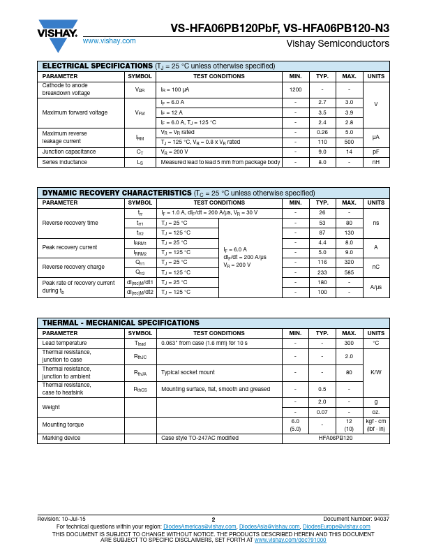 VS-HFA06PB120PbF