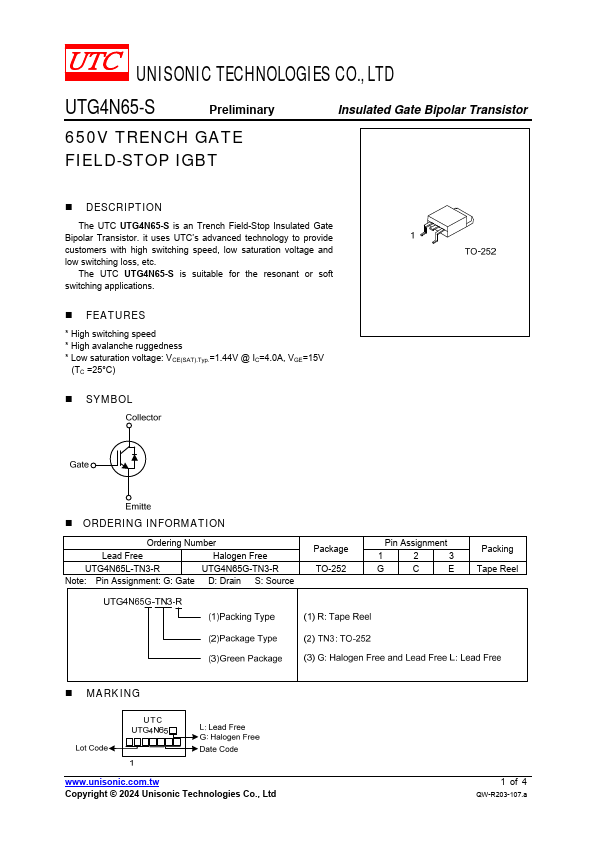 UTG4N65-S