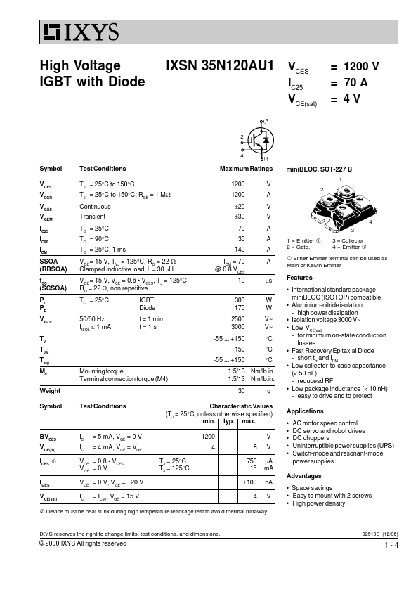 IXSN35N120AU1