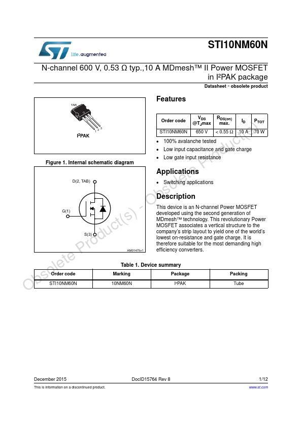 STI10NM60N