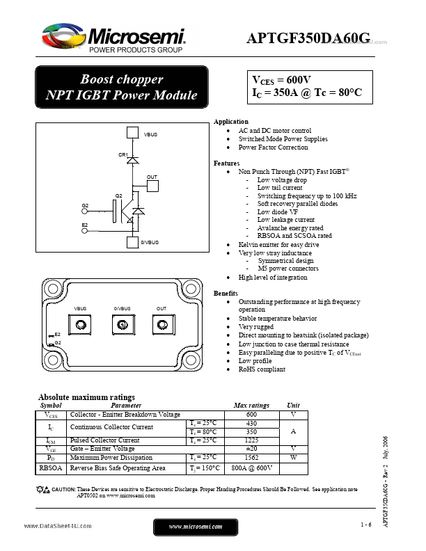 APTGF350DA60G