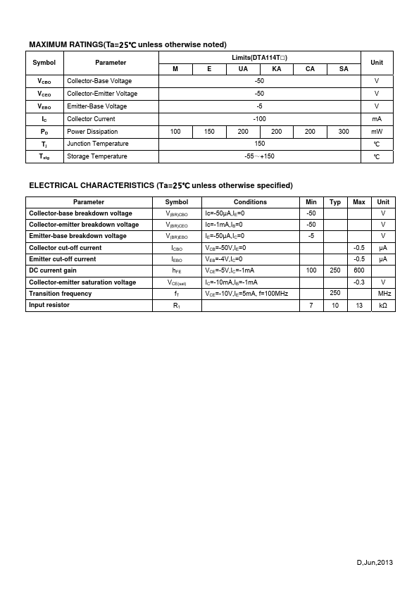 DTA114TCA