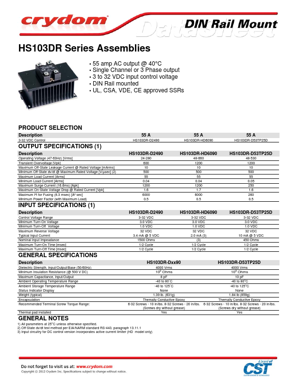 HS103DR-D53TP25D