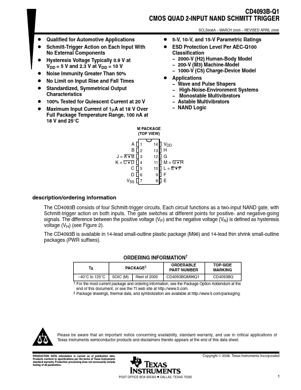 CD4093B-Q1