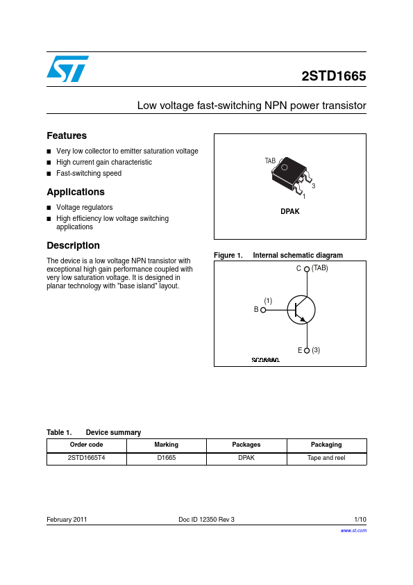 2STD1665T4