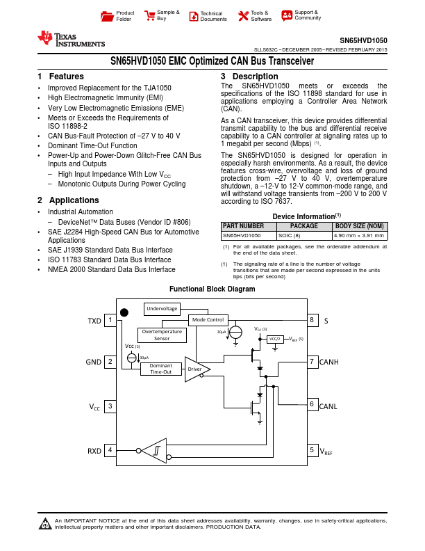 SN65HVD1050